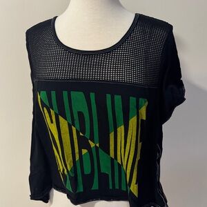 Black Mesh Women's Top
